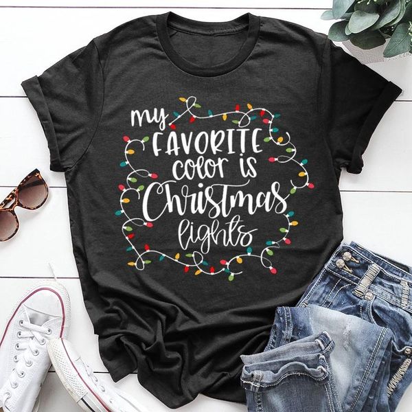 women's t-shirt plus size 5xl summer fashion loose for women my favorite color is christmas lights shirt o-neck short sleeve shirts, White
women's t-shirt plus size 5xl summer fashion loose for women my favorite color is christmas lights shirt o-neck short sleeve shirts, White