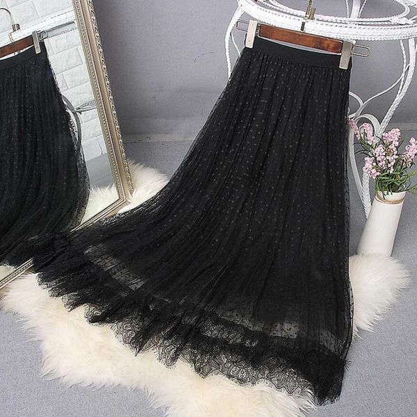 skirts 2021 fashion high waist women skirt casual vintage polka dot print pleated midi lady lace stitching party mesh, Black
skirts 2021 fashion high waist women skirt casual vintage polka dot print pleated midi lady lace stitching party mesh, Black