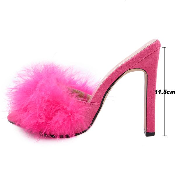 sandals summer fur slippers woman fashion feather high heels square toe mules lady slides shoes plus size 41 zan4, Black
sandals summer fur slippers woman fashion feather high heels square toe mules lady slides shoes plus size 41 zan4, Black