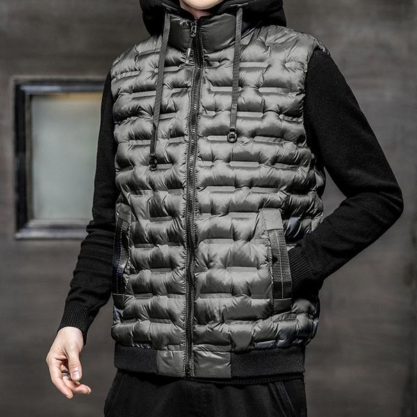 men's vests vest jacket korean version trendy and handsome 2021 autumn winter down cotton sleeveless coat with warm shoulder, Black;white
men's vests vest jacket korean version trendy and handsome 2021 autumn winter down cotton sleeveless coat with warm shoulder, Black;white