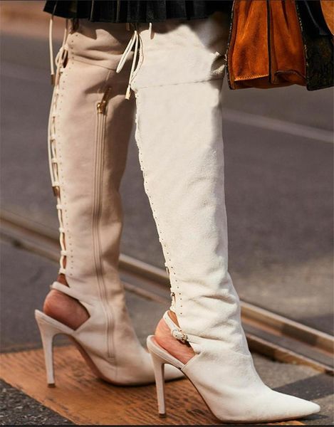 boots beige black back buckle design over the knee slingback high heel shoes woman catwalk thigh heeled
boots beige black back buckle design over the knee slingback high heel shoes woman catwalk thigh heeled