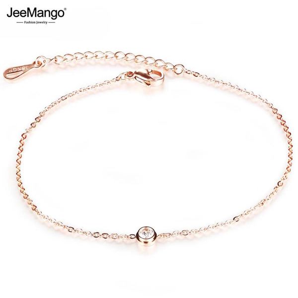 anklets jeemango cubic zirconia anklet foot jewelry rose gold bracelet leg chain stainless steel women ja19034, Red;blue
anklets jeemango cubic zirconia anklet foot jewelry rose gold bracelet leg chain stainless steel women ja19034, Red;blue