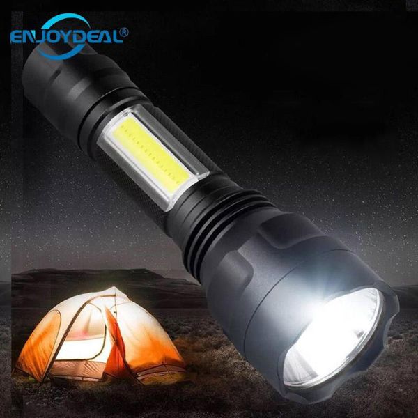 ultra bright portable led t6 torch cob work light 18650 battery tactical outdoor camping hiking flashlights torches
ultra bright portable led t6 torch cob work light 18650 battery tactical outdoor camping hiking flashlights torches