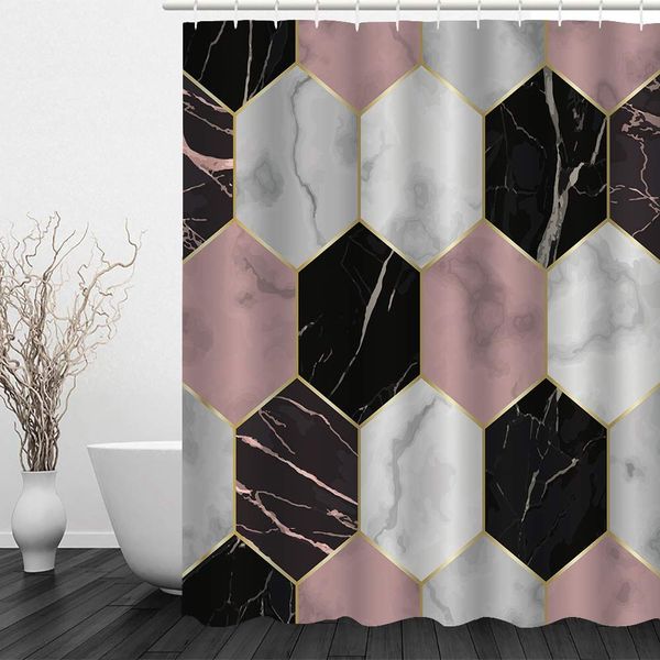 shower curtain, seamless geometric pattern with and gray marble polyester fabric bathroom decor set with hooks 60 x 72 inch
shower curtain, seamless geometric pattern with and gray marble polyester fabric bathroom decor set with hooks 60 x 72 inch