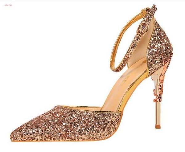 women hollow pumps wedding shoes bride high heels pointed toe bling sequin party heel gold red sandal dress, Black
women hollow pumps wedding shoes bride high heels pointed toe bling sequin party heel gold red sandal dress, Black