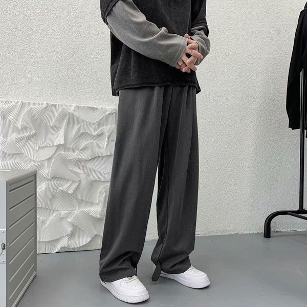 gym clothing the drape dress pants men straight before easing split wide-legged logo age season 2021 of mop floor, White;black
gym clothing the drape dress pants men straight before easing split wide-legged logo age season 2021 of mop floor, White;black