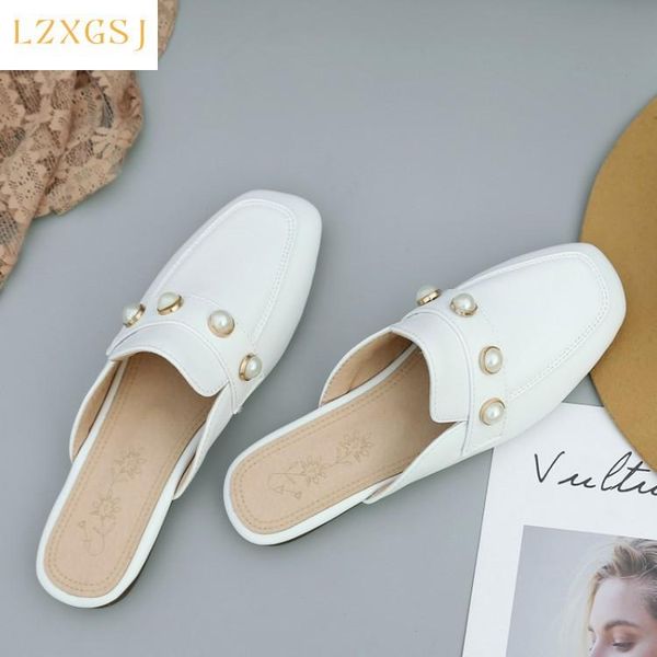 slippers spring flat shoes fashion outside office lady pearl women casual white brown slides female plus size 43, Black
slippers spring flat shoes fashion outside office lady pearl women casual white brown slides female plus size 43, Black