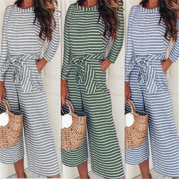 women's jumpsuits & rompers women elegant long sleeve striped jumpsuit loose trouser wide leg zipper bodysuit holiday belted leotard ov, Black;white
women's jumpsuits & rompers women elegant long sleeve striped jumpsuit loose trouser wide leg zipper bodysuit holiday belted leotard ov, Black;white