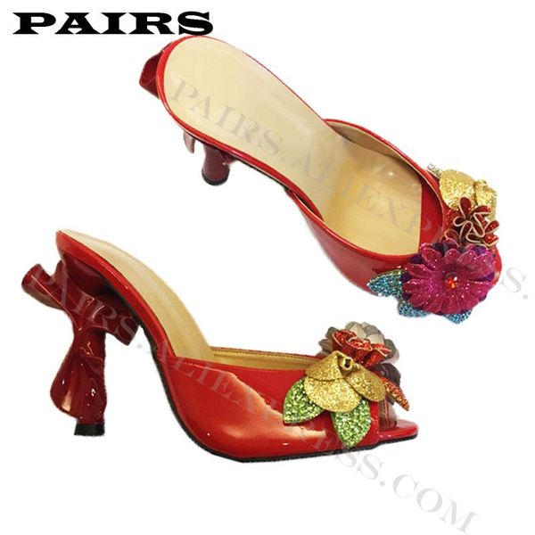 slippers luxury shoes women designers real leather shiny red mule strange high heel flower crystal plus size 43, Black
slippers luxury shoes women designers real leather shiny red mule strange high heel flower crystal plus size 43, Black