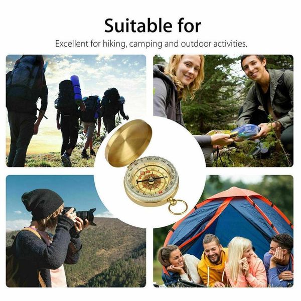 outdoor gadgets pocket brass watch style camping hiking navigation compass ring keychain flip luminous tools
outdoor gadgets pocket brass watch style camping hiking navigation compass ring keychain flip luminous tools