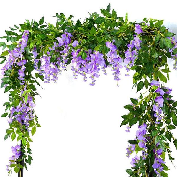 decorative flowers & wreaths 2pcs 7ft/pcs artificial wisteria vine, flower garland vine rattan hanging for outdoor ceremony
decorative flowers & wreaths 2pcs 7ft/pcs artificial wisteria vine, flower garland vine rattan hanging for outdoor ceremony