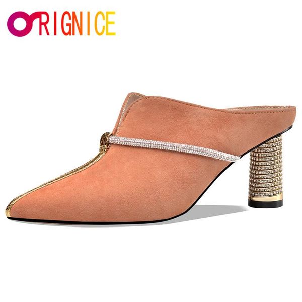 orignice spring women kid suede orange mules fashion crystal slip on rhinestone round high heels pointed toe dress shoes, Black
orignice spring women kid suede orange mules fashion crystal slip on rhinestone round high heels pointed toe dress shoes, Black