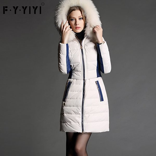 down jacket female white duck thickened hood detachable large fur collar medium and long, Black
down jacket female white duck thickened hood detachable large fur collar medium and long, Black