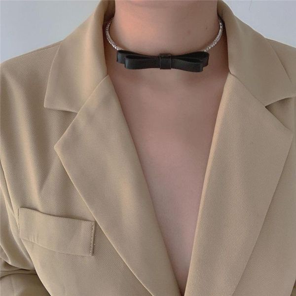 korea women pu colliers hiphop crystal circle chokers necklaces for leather bowknot collar chunky necklace fashion bijoux, Golden;silver 
korea women pu colliers hiphop crystal circle chokers necklaces for leather bowknot collar chunky necklace fashion bijoux, Golden;silver