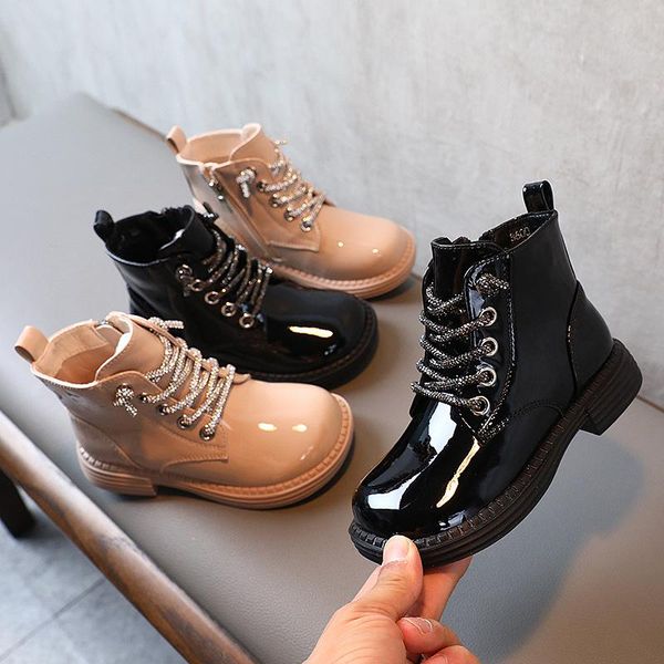 boots girls children single shoes autumn ankle patent leather boys black student casual breathable kids baby 03, Black;grey
boots girls children single shoes autumn ankle patent leather boys black student casual breathable kids baby 03, Black;grey