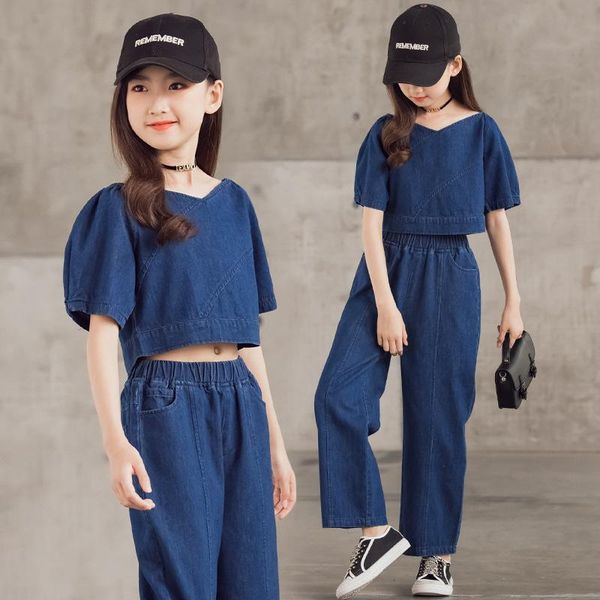 girls denim suit 2021 thin soft children summer set teen clothes ankle length kids shirt and pants zipper jean fahsion,#6183 clothing sets, White
girls denim suit 2021 thin soft children summer set teen clothes ankle length kids shirt and pants zipper jean fahsion,#6183 clothing sets, White