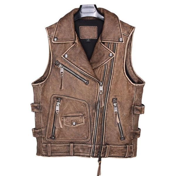 men's vests 2021 vintage brown men american style biker's vest plus size 6xl genuine thick cowhide autumn short motorcycle leather, Black;white
men's vests 2021 vintage brown men american style biker's vest plus size 6xl genuine thick cowhide autumn short motorcycle leather, Black;white