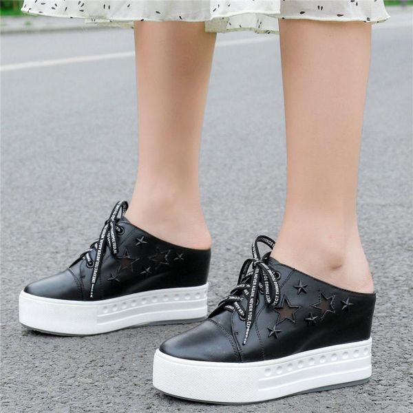 fashion sneakers women lace up genuine leather platform wedges gladiator sandals female high heel punk pumps shoes casual, Black
fashion sneakers women lace up genuine leather platform wedges gladiator sandals female high heel punk pumps shoes casual, Black