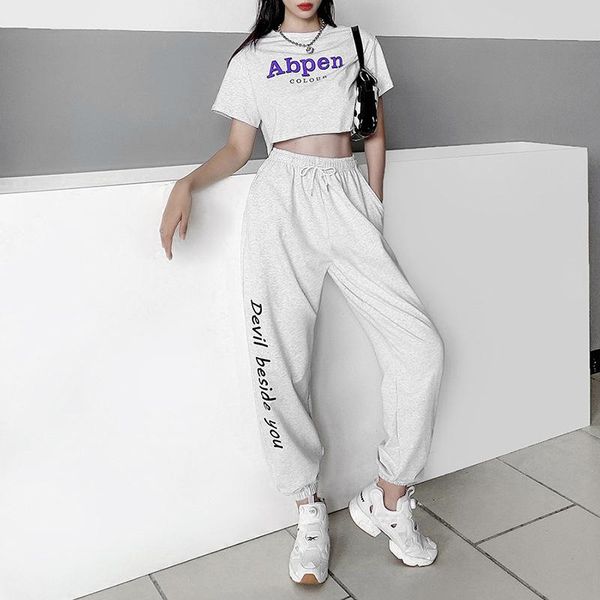 women's pants & capris casual letter print sweatpants women korean street cotton harem solid sport female loose trousers, Black;white
women's pants & capris casual letter print sweatpants women korean street cotton harem solid sport female loose trousers, Black;white