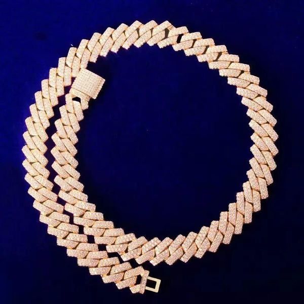solid 14mm miami cuban choker square link necklace gold color iced out cubic zirconia rock hip hop style men's jewelry chains, Silver
solid 14mm miami cuban choker square link necklace gold color iced out cubic zirconia rock hip hop style men's jewelry chains, Silver