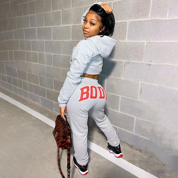 women's tracksuits women sporty 2 piece set hoodies sweatshirt crop letter sweatpants fall winter clothes outfits casual, Gray
women's tracksuits women sporty 2 piece set hoodies sweatshirt crop letter sweatpants fall winter clothes outfits casual, Gray