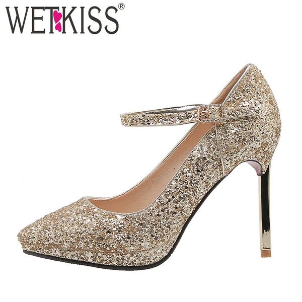 thin high heels pumps women platform sequined pointed toe bling shoes female party mary janes ladies autumn dress, Black 
thin high heels pumps women platform sequined pointed toe bling shoes female party mary janes ladies autumn dress, Black
