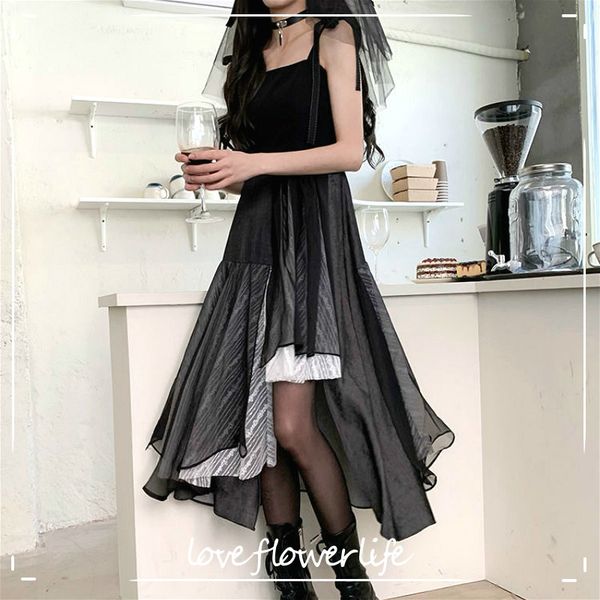 gothic midi dress women lace black irregular y2k dress square collar spaghetti strap party dress korea streetwear 210521, Black;gray
gothic midi dress women lace black irregular y2k dress square collar spaghetti strap party dress korea streetwear 210521, Black;gray