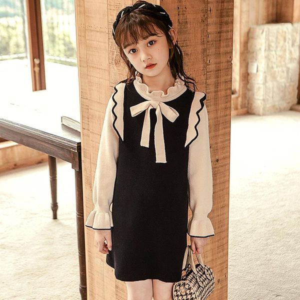 girl's dresses 2022 girl dress elegant knit kids for girls long sleeve bowtie ruffle princess costume 8 10 12 14 16y children clothing, Red;yellow
girl's dresses 2022 girl dress elegant knit kids for girls long sleeve bowtie ruffle princess costume 8 10 12 14 16y children clothing, Red;yellow