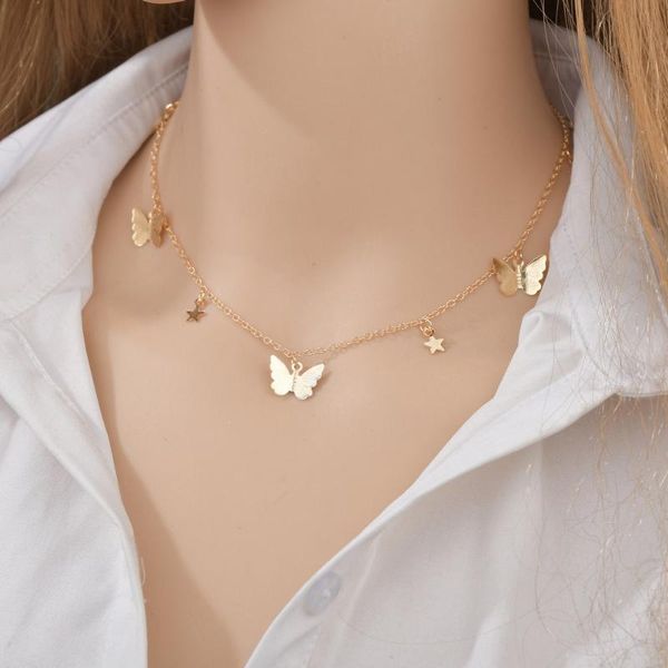 gold chain butterfly five-poinpendant choker necklace women fashion statement collares bohemian beach jewelry gift collier pendant necklaces, Silver
gold chain butterfly five-poinpendant choker necklace women fashion statement collares bohemian beach jewelry gift collier pendant necklaces, Silver
