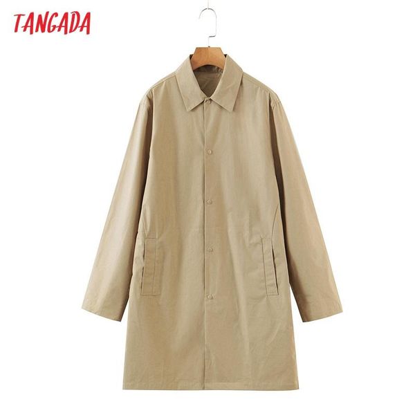women's jackets tangada women england style oversized khaki trench coat 2021 autumn elegant long sleeve office ladies outwear 8h115, Black;brown
women's jackets tangada women england style oversized khaki trench coat 2021 autumn elegant long sleeve office ladies outwear 8h115, Black;brown