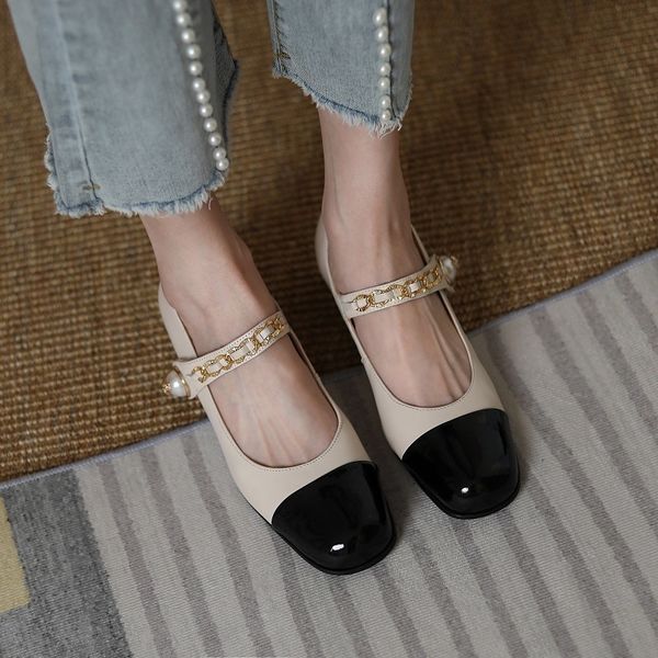 ~ matching ins leather color square head mary jane shoes for women yw, Black 
~ matching ins leather color square head mary jane shoes for women yw, Black