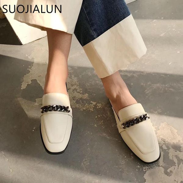slippers suojialun luxury design slip on outside mules brand chain british sandal shoes flat round toe slides big size 41, Black
slippers suojialun luxury design slip on outside mules brand chain british sandal shoes flat round toe slides big size 41, Black