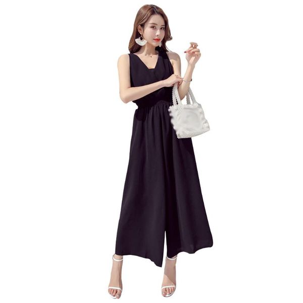women's jumpsuits & rompers ladies loose fashion v neck pleated wide leg beach women jumpsuit holiday summer sleeveless elegant casual, Black;white
women's jumpsuits & rompers ladies loose fashion v neck pleated wide leg beach women jumpsuit holiday summer sleeveless elegant casual, Black;white