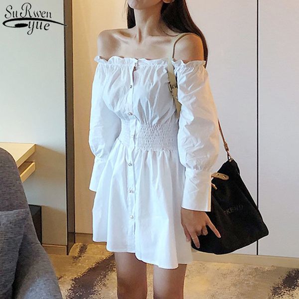 korean chic slash collar long sleeve pearl button-up women dress single breasted mini summer for 13319 210427, Black;gray
korean chic slash collar long sleeve pearl button-up women dress single breasted mini summer for 13319 210427, Black;gray