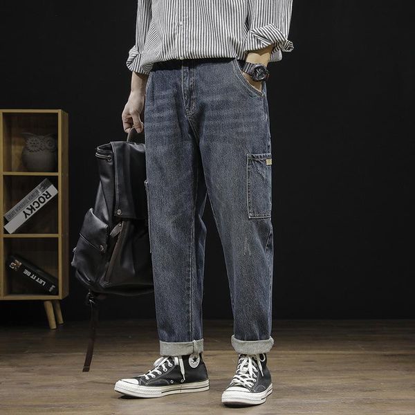 men's jeans denim overalls autumn winter 2021 harajuku japanese fashion brand loose large harlan pants thick, Blue
men's jeans denim overalls autumn winter 2021 harajuku japanese fashion brand loose large harlan pants thick, Blue
