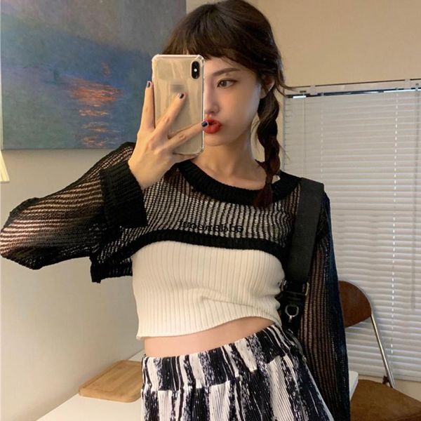 korean fashion suit 2021 summer casual loose hipster simple designer hollow out knitting letter embroidery women's t-shirt, White
korean fashion suit 2021 summer casual loose hipster simple designer hollow out knitting letter embroidery women's t-shirt, White