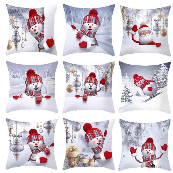 pillow case christmas snowman polyester peach skin pillowcase home sofa cushion cover merry year 45*45 poszewka
pillow case christmas snowman polyester peach skin pillowcase home sofa cushion cover merry year 45*45 poszewka