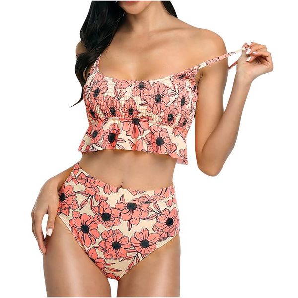women's swimwear women multi color swimsuit high waist split bikini print floral beachwear biquini two piece suit, White;black
women's swimwear women multi color swimsuit high waist split bikini print floral beachwear biquini two piece suit, White;black