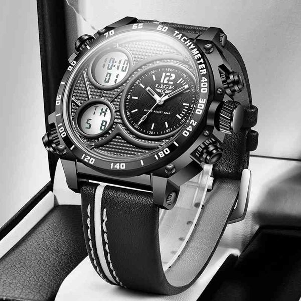 lige men watches brand luxury led sport waterproof chronograph fashion dual display leather luminous military watch for men 210517, Slivery;brown
lige men watches brand luxury led sport waterproof chronograph fashion dual display leather luminous military watch for men 210517, Slivery;brown