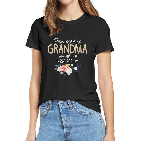 women's t-shirt funny grandma gift promoted to est 2021 tshirt 100% cotton short sleeves novelty soft tee, White
women's t-shirt funny grandma gift promoted to est 2021 tshirt 100% cotton short sleeves novelty soft tee, White