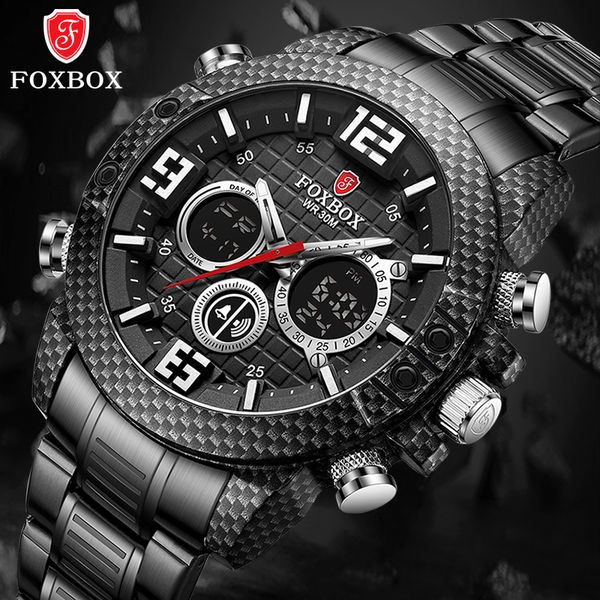 2021 lige brand foxbox watch for men carbon fiber case sport quartz mens watches military waterproof digital clcok wristwatch, Silver
2021 lige brand foxbox watch for men carbon fiber case sport quartz mens watches military waterproof digital clcok wristwatch, Silver