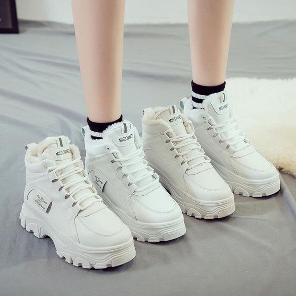 dress shoes ins plush dad women's 2021 winter student versatile warm high increased korean sports, Black
dress shoes ins plush dad women's 2021 winter student versatile warm high increased korean sports, Black