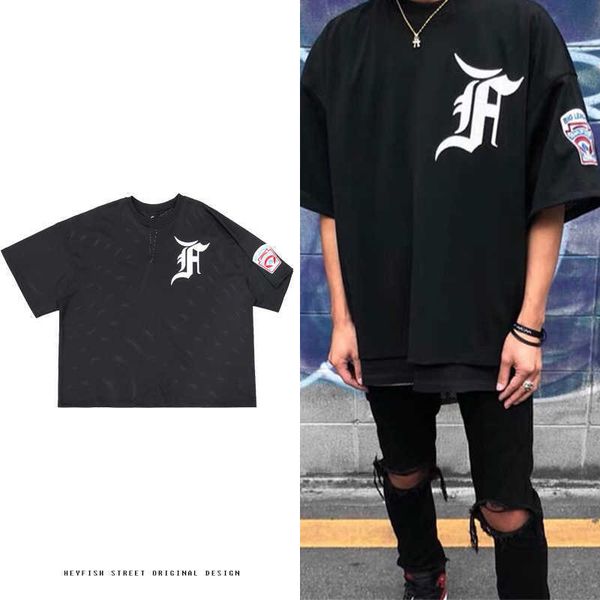 high street feel of god season 5 main line mesh short sleeve badge embroidery loose t-shirtozyl, White;black
high street feel of god season 5 main line mesh short sleeve badge embroidery loose t-shirtozyl, White;black