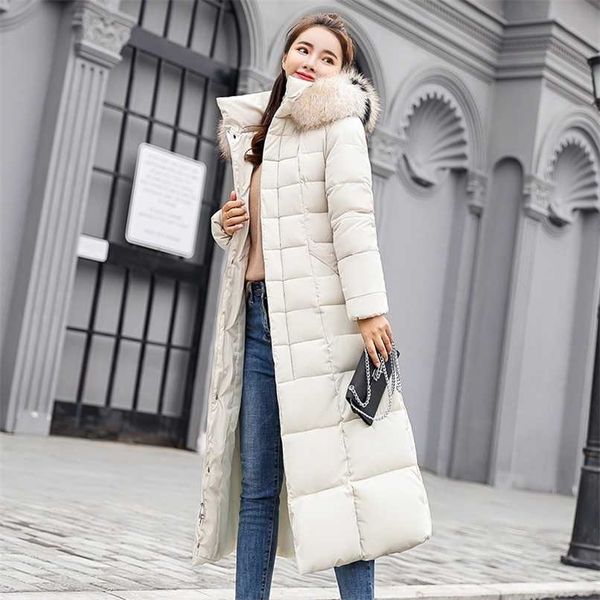 winter women's hooded fur collar long cotton clothes solid color commute knee down jacket slim and thick coat 211130, Black
winter women's hooded fur collar long cotton clothes solid color commute knee down jacket slim and thick coat 211130, Black