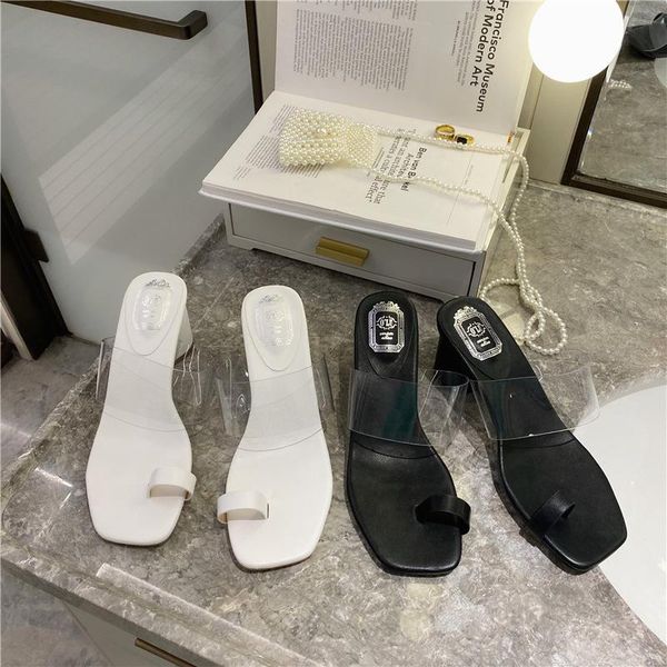 slippers med shoes square heel woman's rubber flip flops slides transparent heeled mules fashion block 2021 hawaiian summer, Black
slippers med shoes square heel woman's rubber flip flops slides transparent heeled mules fashion block 2021 hawaiian summer, Black