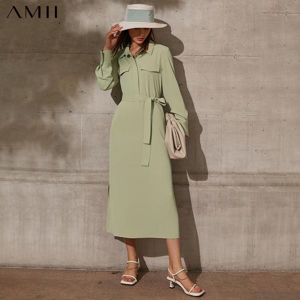 casual dresses amii minimalism summer women's dress offical lady solid lapel aline long chiffon causal for women 12170042, Black;gray
casual dresses amii minimalism summer women's dress offical lady solid lapel aline long chiffon causal for women 12170042, Black;gray