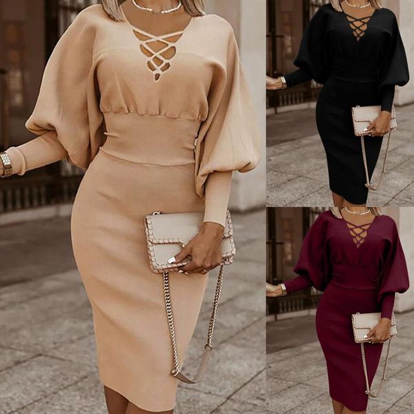casual dresses women fall cutout slim solid color hollow out crisscross v-neck long lantern sleeve shift party dress, Black;gray
casual dresses women fall cutout slim solid color hollow out crisscross v-neck long lantern sleeve shift party dress, Black;gray