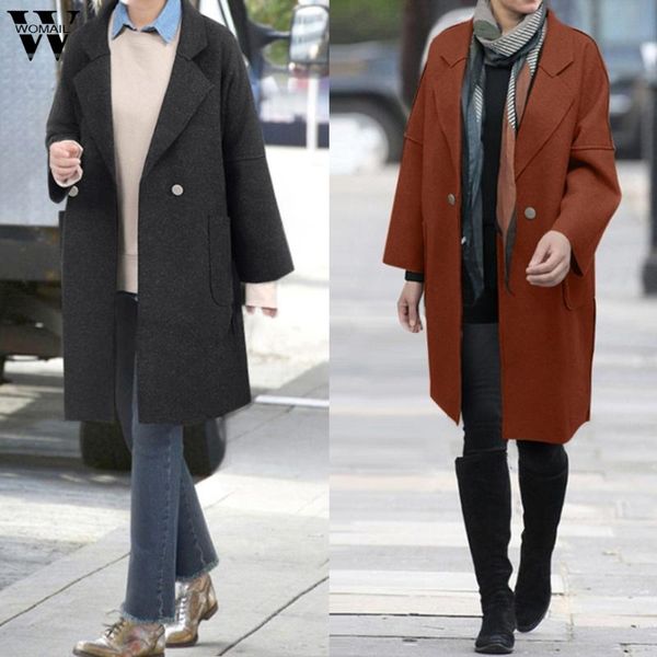 women's trench coats womail solid color big pocket mujer winter fashion lapel wool outdoor coat feminino 2021, Tan;black
women's trench coats womail solid color big pocket mujer winter fashion lapel wool outdoor coat feminino 2021, Tan;black