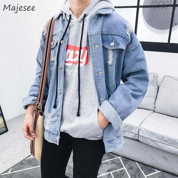 men's jackets jacket men turn-down collar hole long sleeve denim mens coats and harajuku males casual loose plus size clothes, Black;brown
men's jackets jacket men turn-down collar hole long sleeve denim mens coats and harajuku males casual loose plus size clothes, Black;brown