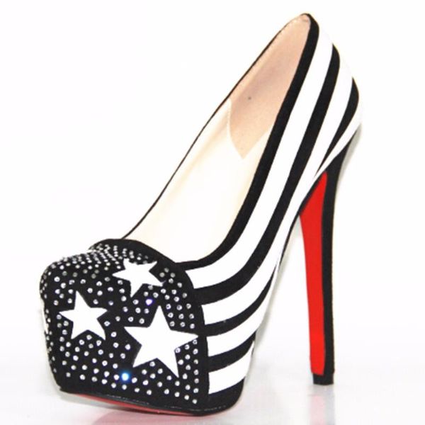 dress shoes minan sebeautiful black and white striped toe rhinestone decoration without lacing cuff 16 cm high-heeled shoes. size: 35-43
dress shoes minan sebeautiful black and white striped toe rhinestone decoration without lacing cuff 16 cm high-heeled shoes. size: 35-43